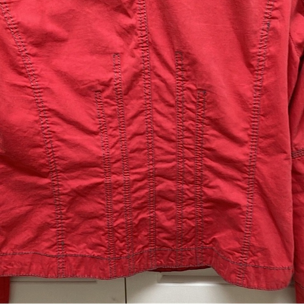 Cotton Ginny button up Jacket, Cotton/spandex, red, size M - Picture 12 of 16
